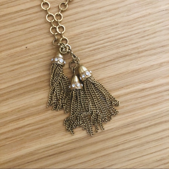 J Crew triple tassel necklace - Picture 2 of 3